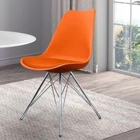 Soho Plastic Dining Chair with Chrome Metal Legs