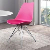 Soho Plastic Dining Chair with Chrome Metal Legs