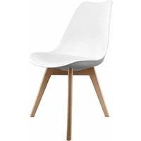 Fusion Living Eiffel Inspired White Plastic Dining Chair - Various Leg Bases