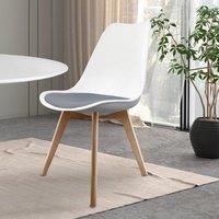 Soho Plastic Dining Chair with Squared Light Wood Legs