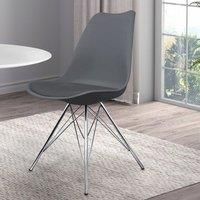 Soho Plastic Dining Chair with Chrome Metal Legs
