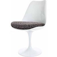Fusion Living White and Textured Grey Chelsea Side Chair
