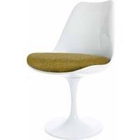 White Tulip Dining Chair with Textured Cushion