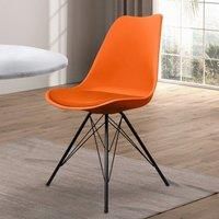 Soho Plastic Dining Chair with Black Metal Legs