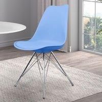 Soho Plastic Dining Chair with Chrome Metal Legs