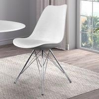 Soho Plastic Dining Chair with Chrome Metal Legs