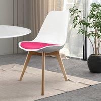 Soho Plastic Dining Chair with Squared Light Wood Legs