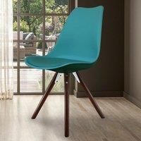 Fusion Living Soho Teal Plastic Dining Chair | 82cm High | Various Leg Styles