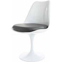 White Tulip Dining Chair with PU Cushion