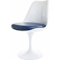 White Tulip Dining Chair with PU Cushion