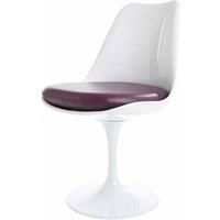 White Tulip Dining Chair with PU Cushion