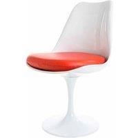 White Tulip Dining Chair with PU Cushion
