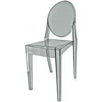 Fusion Living Ghost Style Plastic Victoria Dining Chairs | Various Colours