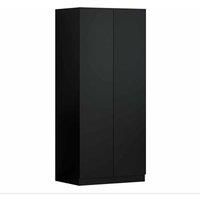 2 Door Wardrobe Modern Matt Gloss Fronted Bedroom Robe Black Oak White Grey