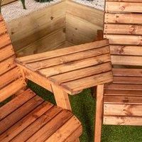 Hand Made Chunky Rustic Wooden Garden Furniture Angled Tray