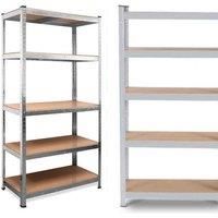 90cm x 180cm Heavy Duty 5 Tier Boltless Metal Garage Warehouse Shelving Storage
