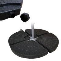 4 Pack 52/70Kg Round Water Black Hanging Cantilever Garden Patio Parasol Weight