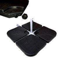 4 Pack 80Kg Water Filled Black Hanging / Cantilever Garden Patio Parasol Weight