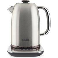 Breville Temperature Select Electric Kettle | 1.7 L | 3kW Fast Boil | Smart Digital Controls | Brushed Nickel (Silver/Grey), [VKT159]