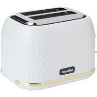 Breville VTT995 Flow 2 Slice Wide Slot Toaster White & Gold 850W