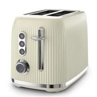 Breville Bold Vanilla Cream 2-Slice Toaster with High-Lift and Wide Slots | Cream and Silver Chrome [VTR003]