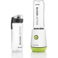 Breville VBL246 Personal Blender & Smoothie Maker | 350W | 2 Portable Blend Active Bottles (600ml) | Leak Proof Lids | White & Green, Plastic, 350 W, 600 milliliters, Green