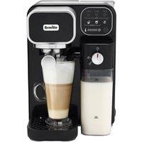 BREVILLE Prima Latte Luxe VCF166 Coffee Machine - Black & Silver, Silver/Grey,Black