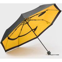 Suck Uk | Smiley Face Folding Umbrella | Color Flip Yellow Umbrella | Smiley Face Decor & Smiley Face Decorations | Smiley Face Gifts | Yellow Travel Umbrella | Travel Umbrellas For Rain Windproof