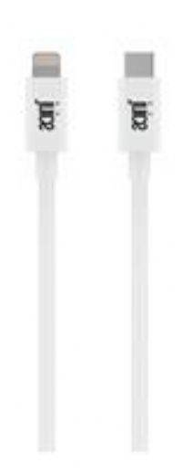 Juice Apple iPhone 11, Pro, iPhone X, Xr, iPhone 8, 7, 6, SE, iPad Lightning & USB Type C Charge & Sync Cable, 2M, White