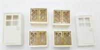 LEGO WINDOWS AND DOORS SET --16 Piece Set in GOLD AND WHITE - Brand New