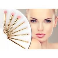 8pc Professional Makeup Brushes Rose Gold Foundation Contour Powder Brush Set UK