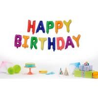 Happy Birthday Balloons Bunting Banner Self Inflating Foil Letter Decorations