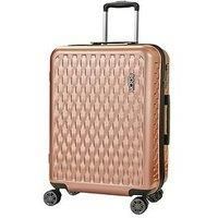 Rock Allure 68cm Hardshell 8 Wheel Spinner Suitcase Rose Pink