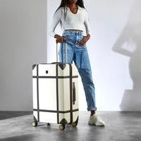 Rock Vintage Suitcases Retro 8 Wheel Spinner Luggage Cream / Navy / Pink /Black
