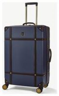 Rock Vintage Suitcases Retro 8 Wheel Spinner Luggage Cream / Navy / Pink /Black