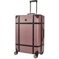 Rock Vintage Suitcases Retro 8 Wheel Spinner Luggage Cream / Navy / Pink /Black