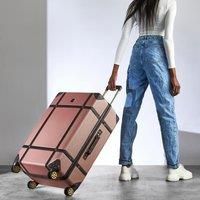 Rock Vintage Suitcases Retro 8 Wheel Spinner Luggage Cream / Navy / Pink /Black