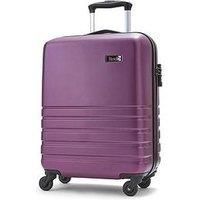 Rock Luggage Byron 4 Wheel Hardsell Cabin Suitcase - Purple