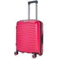 Rock Sunwave 54cm Carry On Expandable Hard Shell Suitcase Pink