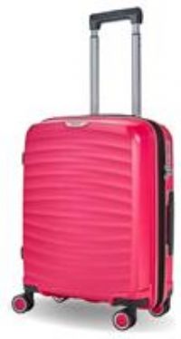 Rock Sunwave 54cm Carry On Expandable Hard Shell Suitcase Pink