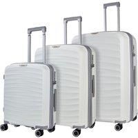 Rock Sunwave 3 Piece Set (55/66/79cm) Expandable Hard Shell Suitcase White