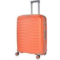 Rock Sunwave 66cm Expandable Hard Shell Suitcase Peach