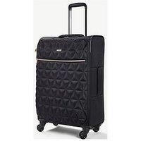 Rock Jewel 70cm Soft Sided Suitcase Four Wheel Travel Luggage Black
