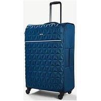 Rock Jewel 80cm Soft Sided Suitcase Four Wheel Travel Suitcase - Blue