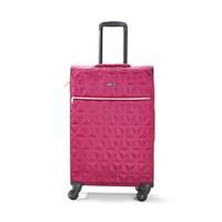 Rock Jewel 70cm Soft Sided Suitcase Four Wheel Travel Luggage Pink