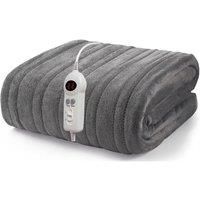 Electric Heated Throw Blanket in Plush Pink with Digital Controls & Timer