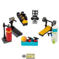 Gym set - Inc treadmill, weight bench, water cooler | All parts LEGO