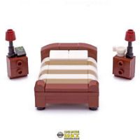 Double Bed | Bedroom Furniture - Bedside Tables | Custom Kit Made With Real LEGO
