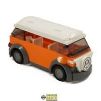 Orange Camper Van | VW Classic style holiday camper | Kit Made With Real LEGO