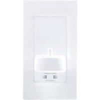 Proofvision PV12P Shaver Socket+Toothbrush Charger Single in White Plastic
